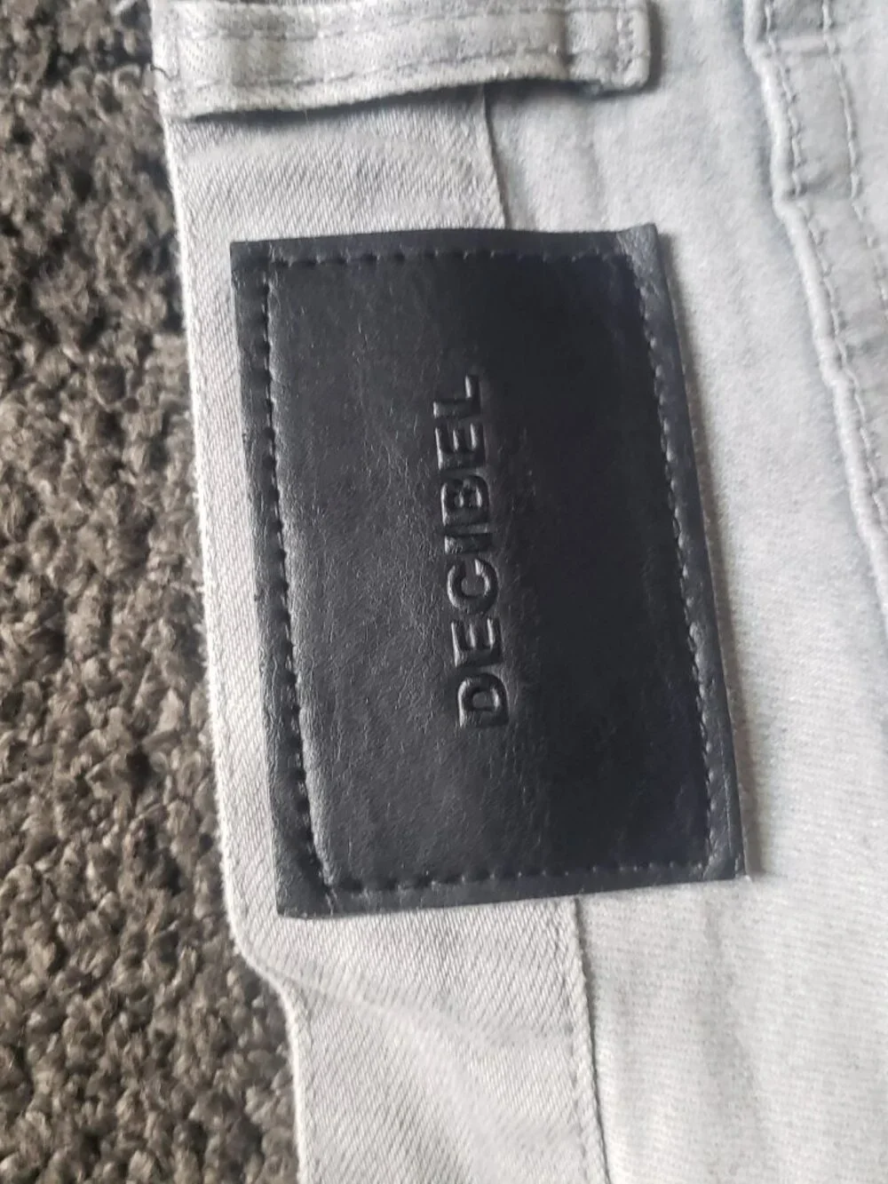 Decibel Jeans Mens Distressed Gray Size 42x32 Slim Fit